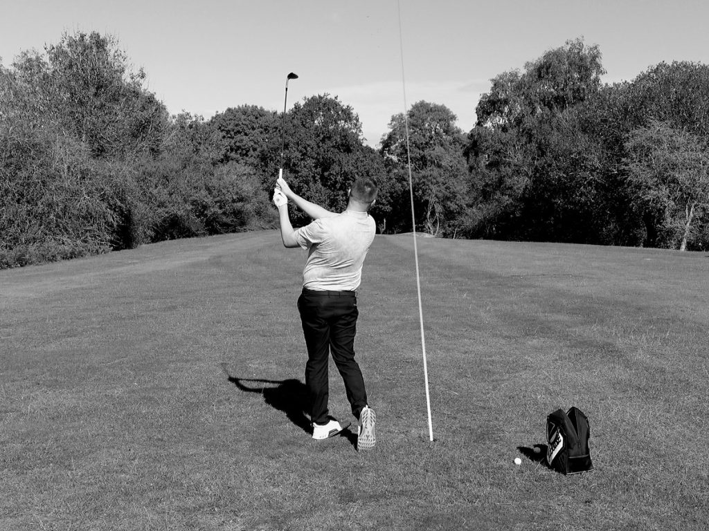 Short game lesson on the practice ground at Wrekin Golf Club, Telford