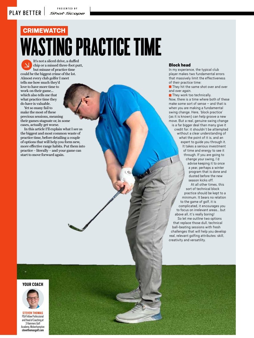 Today's Golfer issue 461 article by Steve Thomas