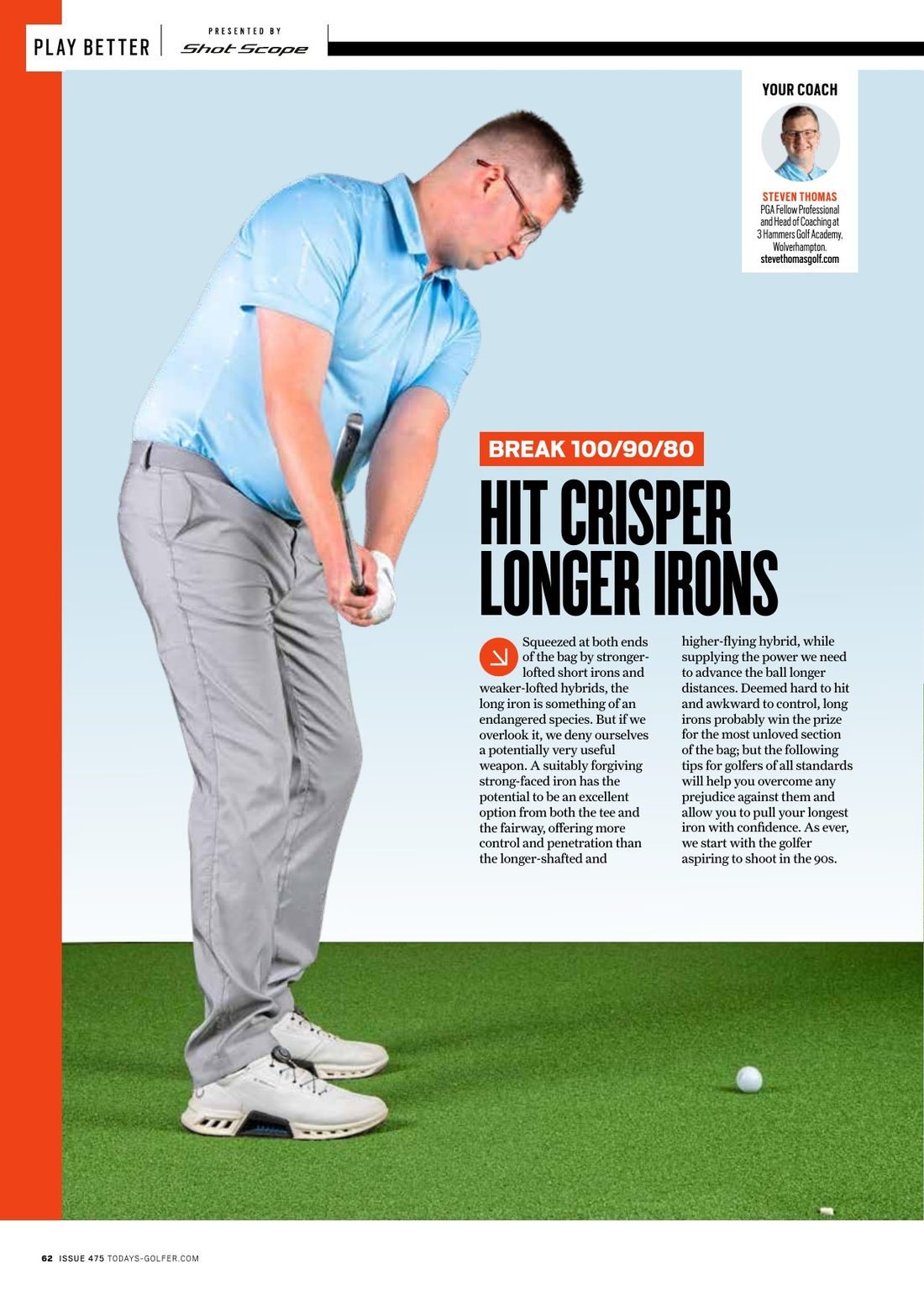 Today's Golfer article by Steve Thomas: Hit crisper longer irons